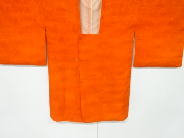 JAPANESE KIMONO / VINTAGE MICHIYUKI COAT / SILK / WOVEN BISHAMON KIKKO PATTERN
